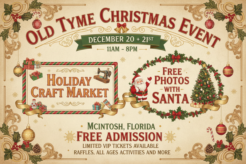 highlight the holiday craft market and free photos with Santa 