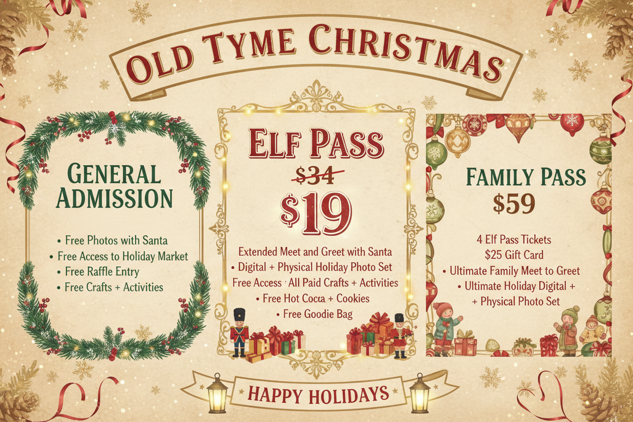OLD TYME CHRISTMAS free crafts + activities
